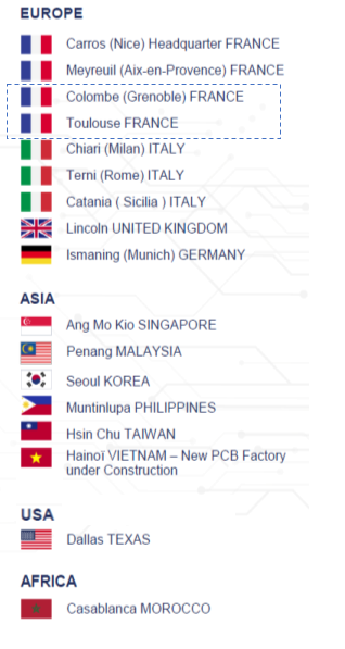 Implantation SCAD GROUP Synergie CAD World global presence